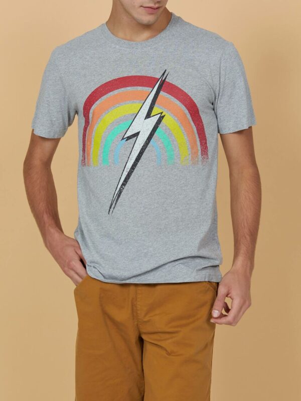 TEE RAINBOW (gris) Lightningbolt